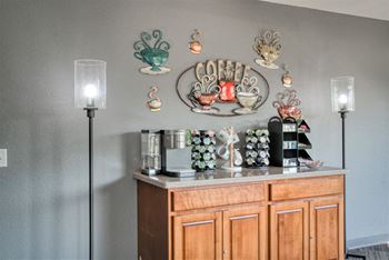 Complimentary coffee bar